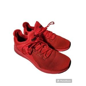 Puma Men's Electron Street Red Mesh Low Top Lace Up Athletic Sneaker Size 10.5